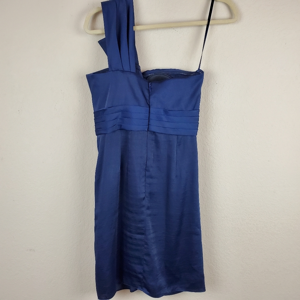 BCBGMaxAzria Blue Palais One Shoulder Dress - Picture 7 of 7